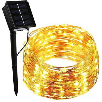 Sir iluminat cu incarcare solara IP44 alb cald Forever Light RTV100387