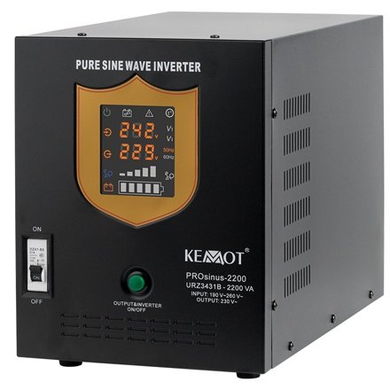 Ups Centrale Termice Sinus Pur 2200VA/1600W Kemot URZ3431B, borne externe 12v