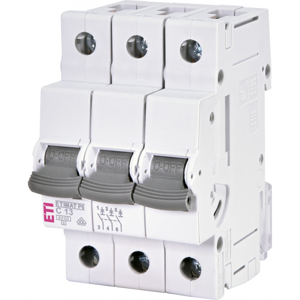 Siguranta automata 3P 13A, curba C, 6kA Eti 001900329