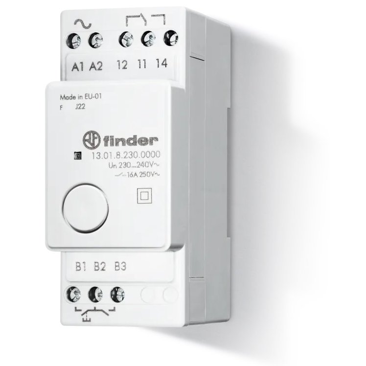 Releu pas cu pas, electronic, modular, alimentare 230...240VC.A., 1C, 16A, Finder 13.01.8.230.0000