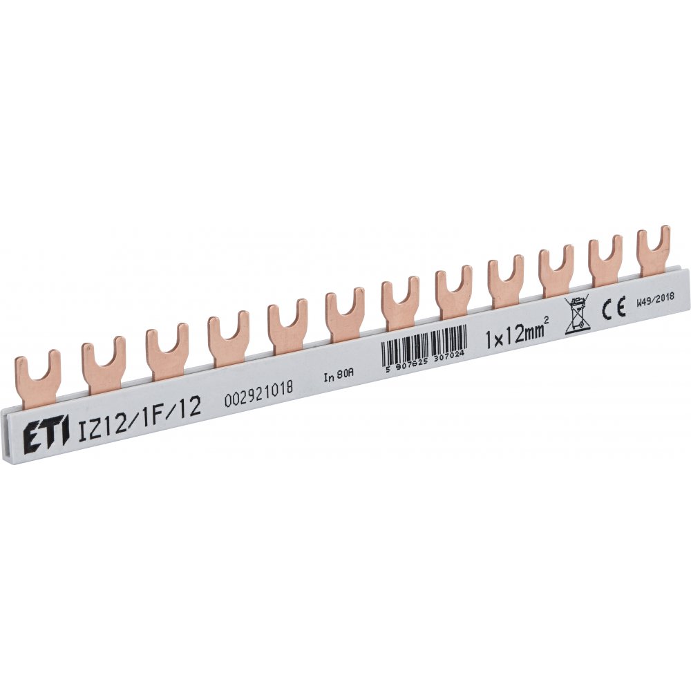 Busbar 1P 12M 12mmp 80A tip furca IZ12/1F/12 Eti 002921018