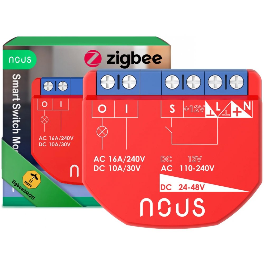 Releu inteligent Nous B2Z, 16A, ZigBee, 1 canal PM, monitorizare energie / 5905072800495