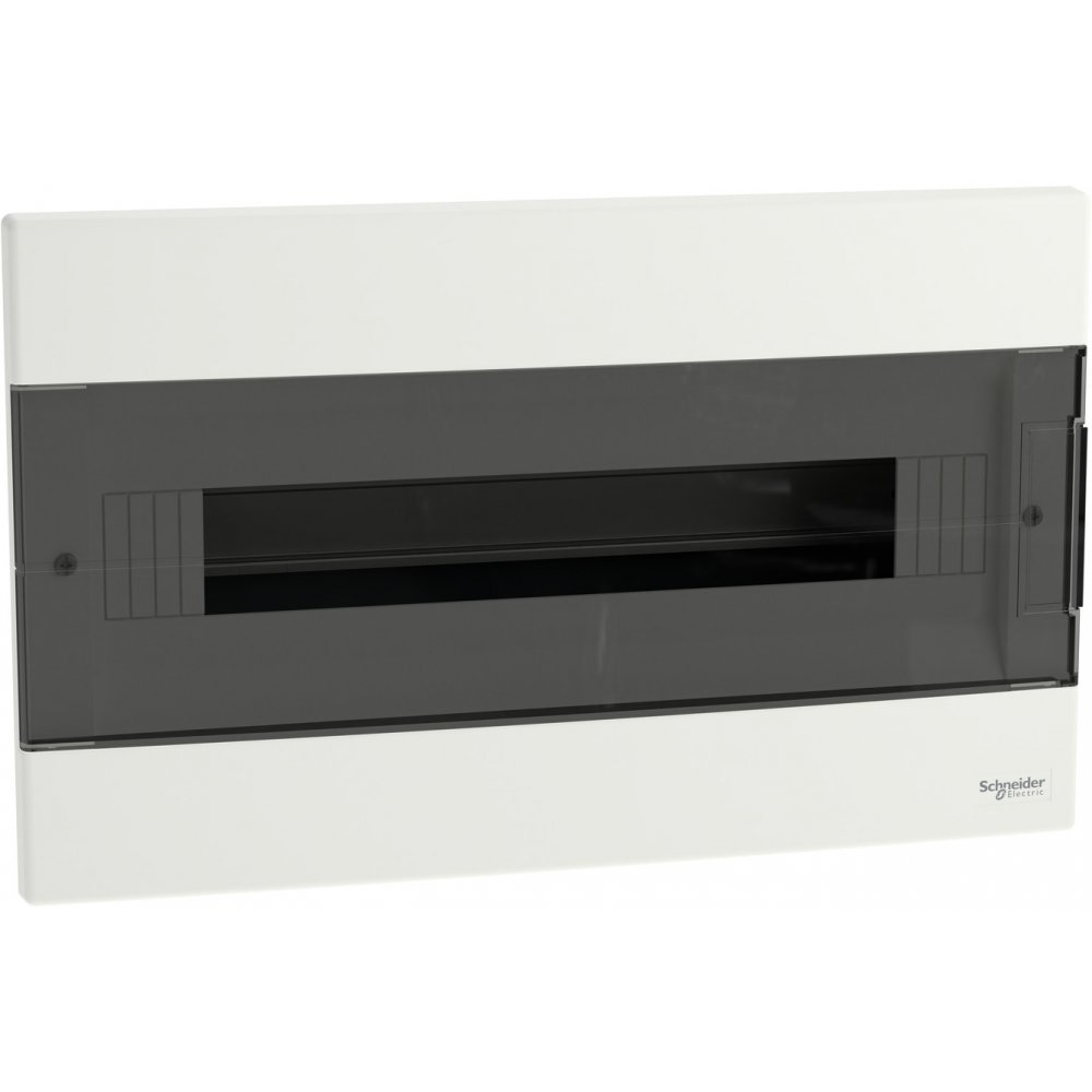 Tablou cu montaj incastrat, 1x18 Module, usa fumurie, cu 2 blocuri terminale Schneider EZ9EUA118