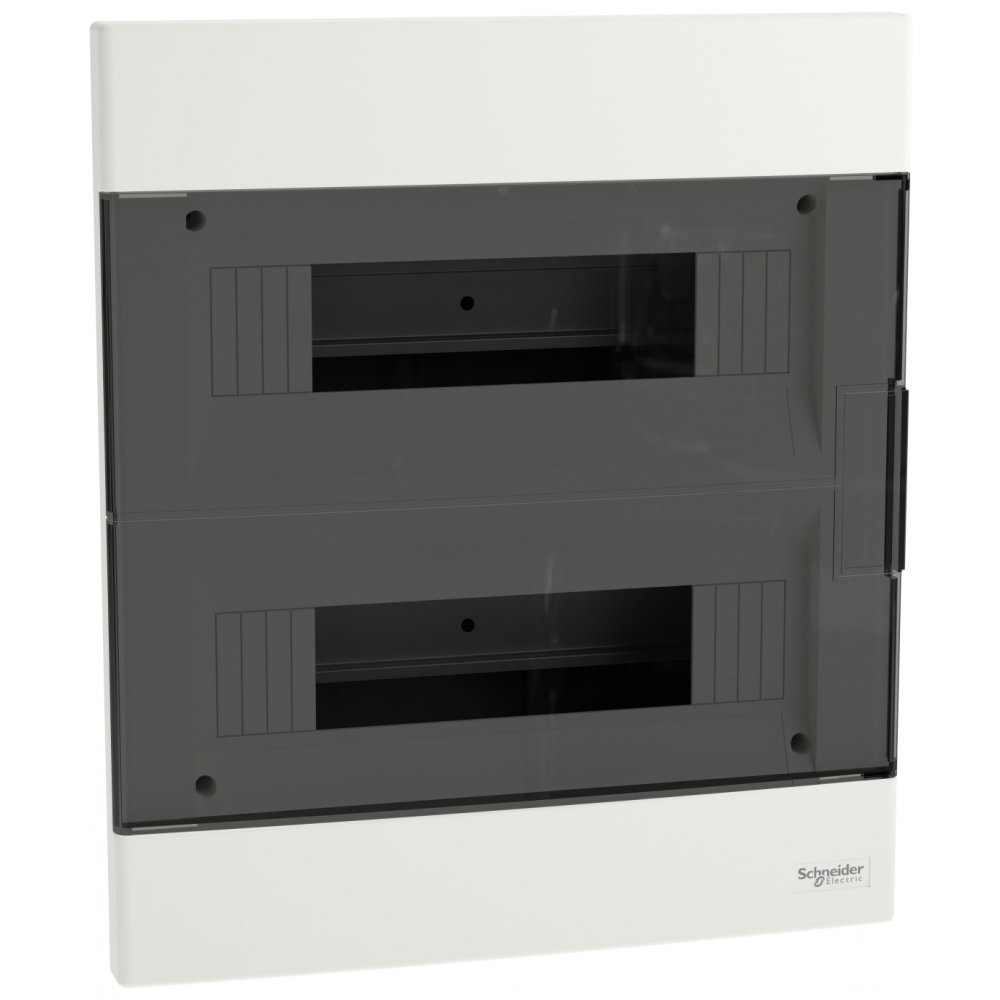 Tablou cu montaj incastrat Easy9EU, 2x12 Module, usa fumurie, cu 2 blocuri terminale Schneider EZ9EUA212