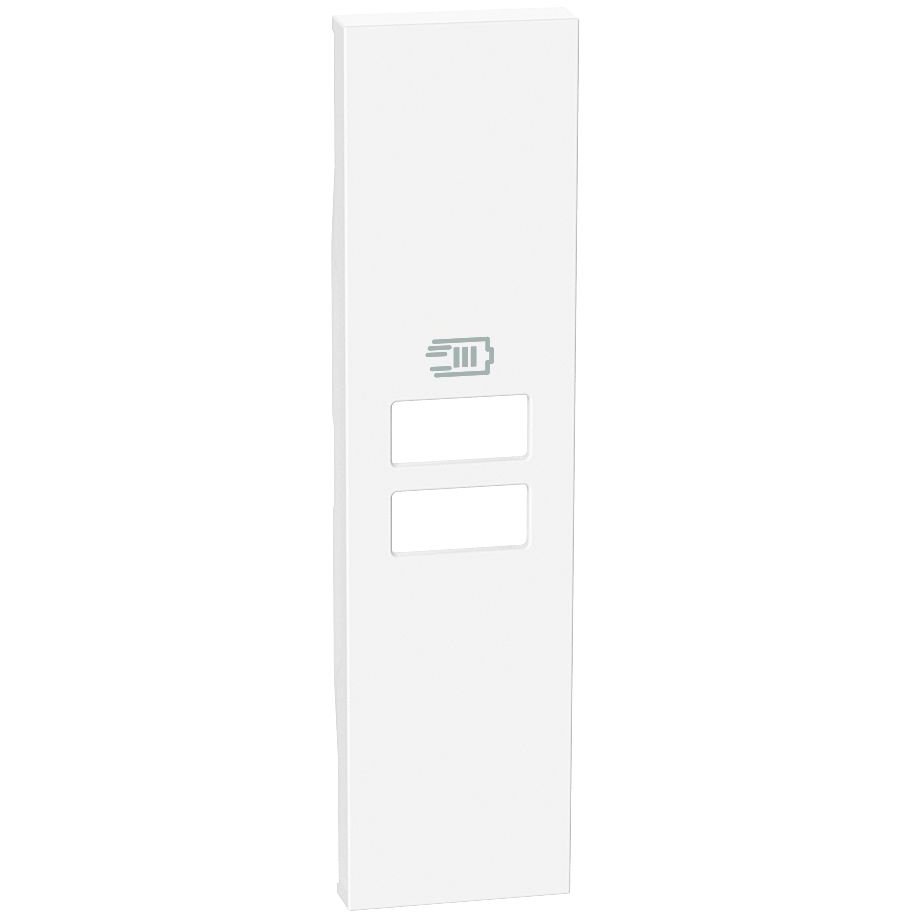 Placa pentru incarcatorul USB cu 2 porturi tip C Bticino Living Now KW13C, alb