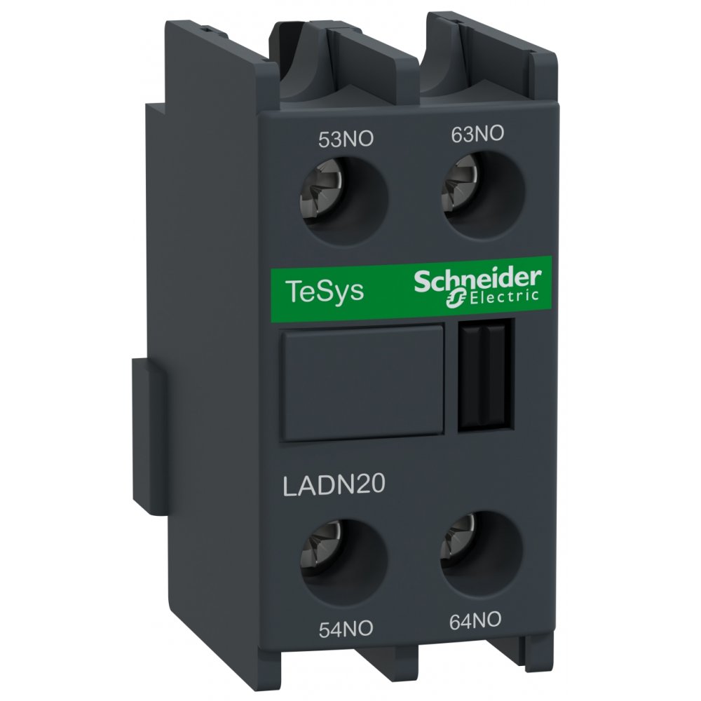 Bloc contacte auxiliare, TeSys Deca, 2NO, montaj frontal, terminale cu surub Schneider LADN20