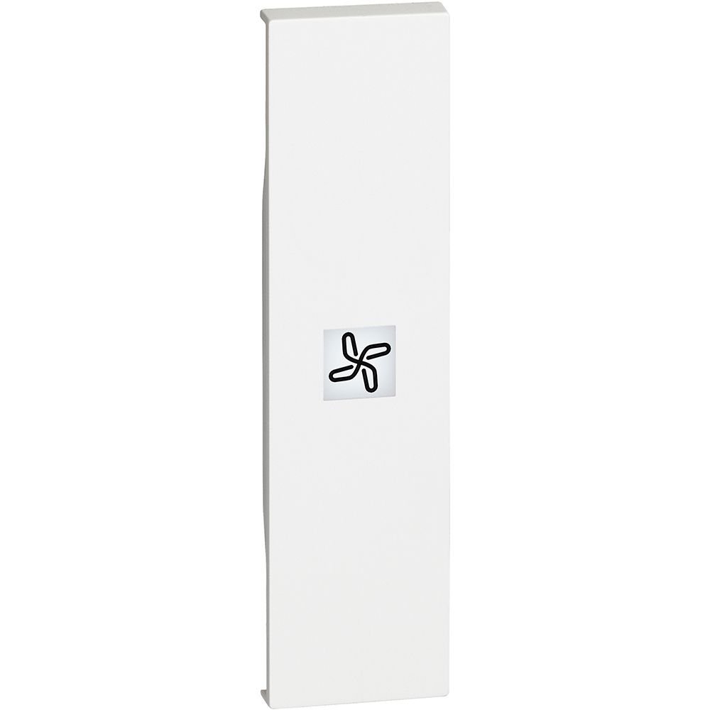 Tasta iluminabila cu simbol ventilator 1 modul Bticino Living Now KW01RN, alb