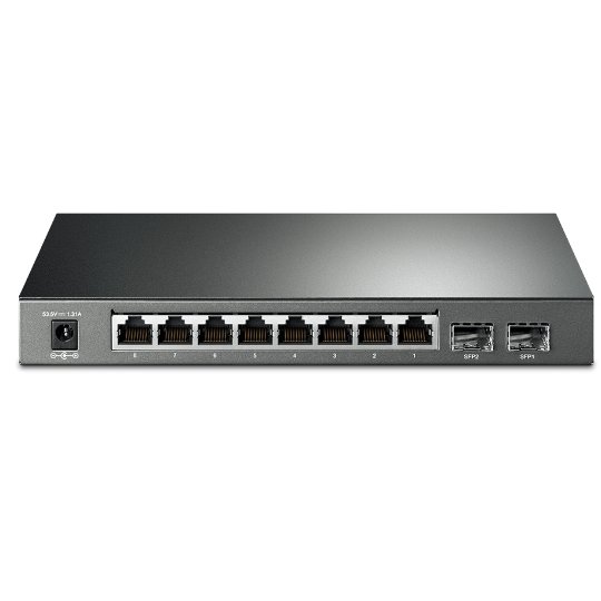 Switch Tp-Link TL-SG2210P Smart JetStream cu 8 Porturi Gigabit PoE+ si 2 Sloturi SFP