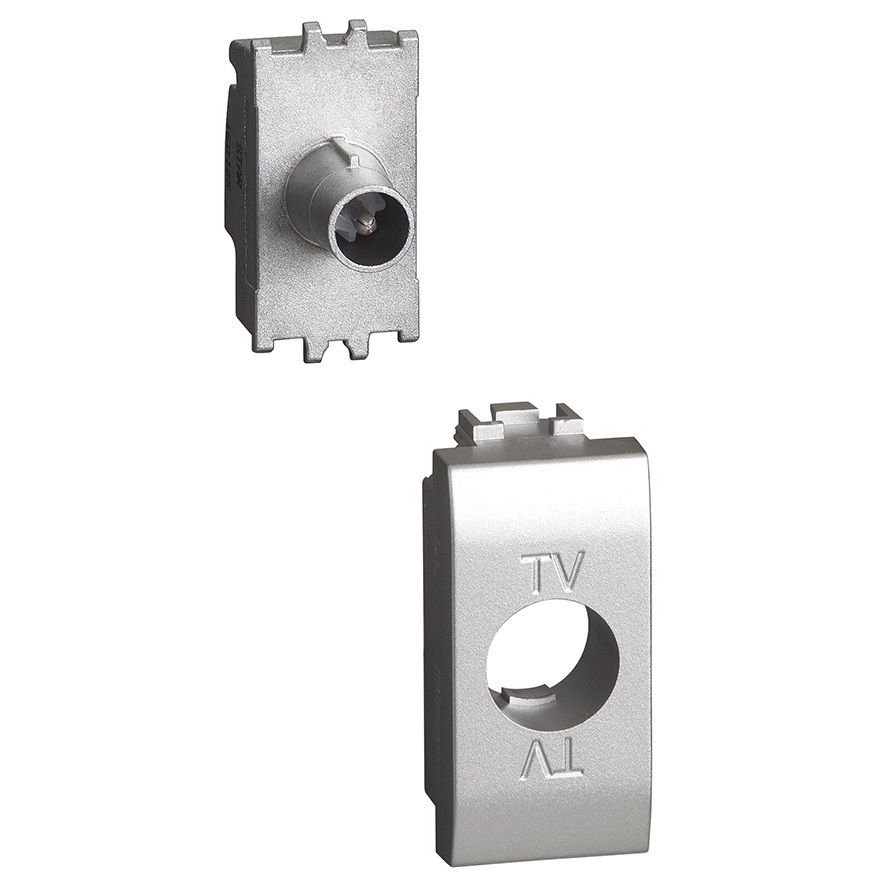 Priza tv directa 1 modul Bticino Living Light NT4202DN, argintiu