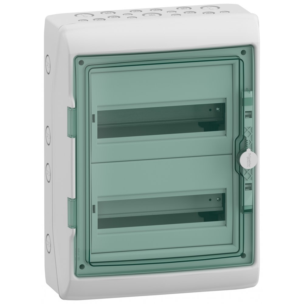 Tablou electric aparent Kaedra, Ip 65, 2 X 12 Module, Usa Transparenta, Schneider, 13983