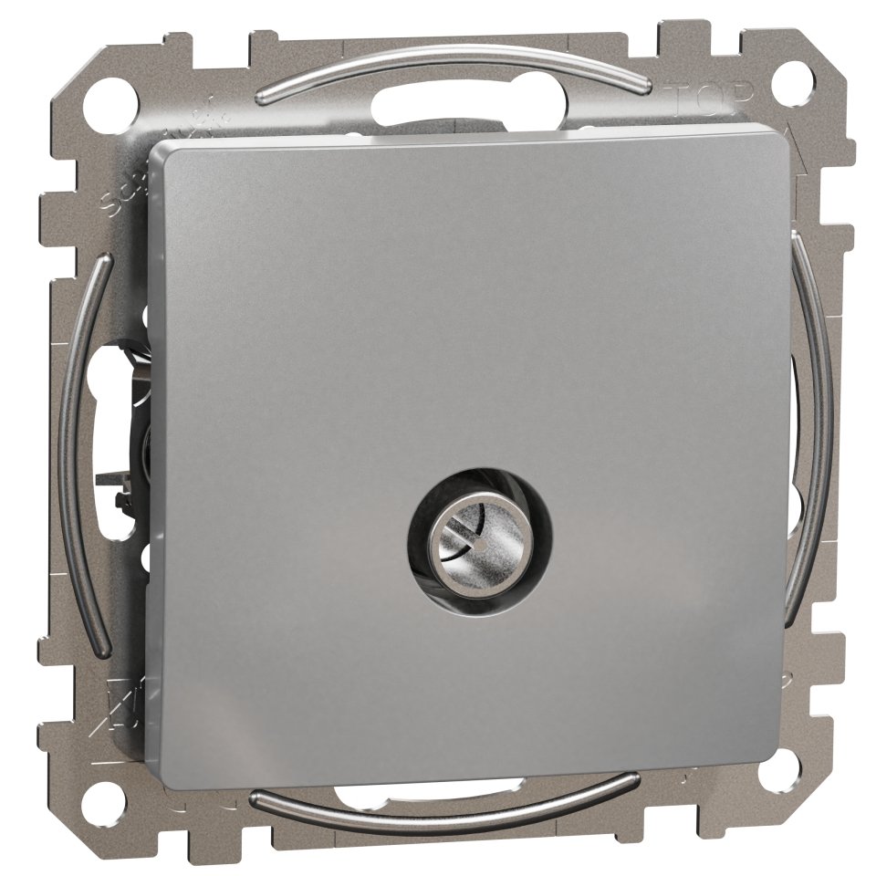 Priza TV finala 4dB, Schneider, SDD113471, Sedna Design, aluminiu