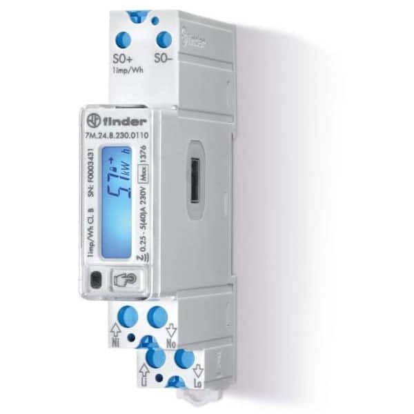 Contor de energie monofazat bidirectional ( dublu sens ) cu afisaj LCD 40A + NFC Finder 7M.24.8.230.0110