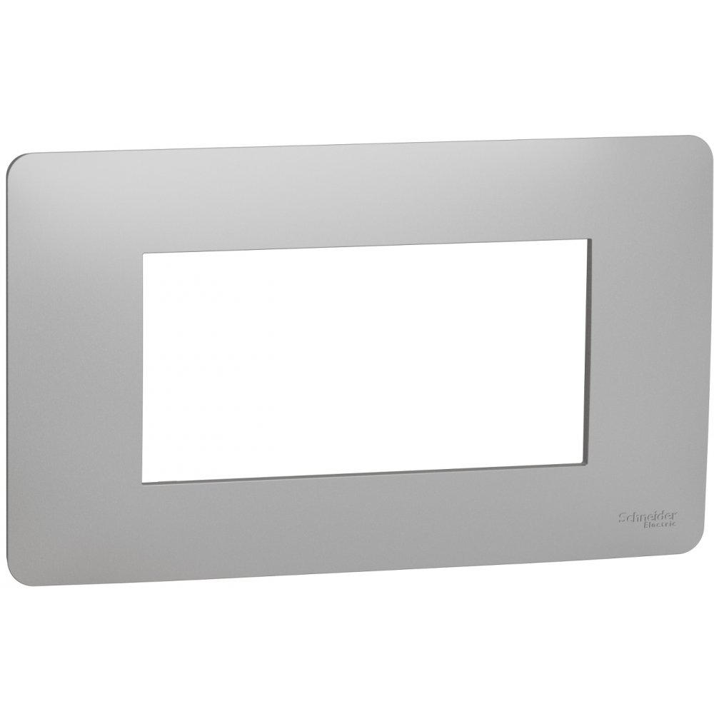 Rama Unica Studio 4 module Schneider Noua Unica NU210430, aluminiu