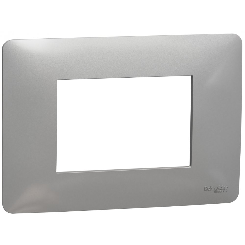 Rama Unica Studio 3 module Schneider Noua Unica NU210330, aluminiu