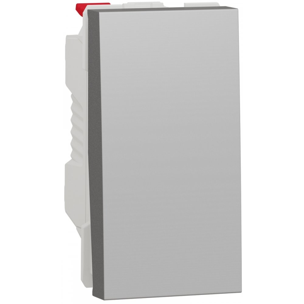 Intrerupator simplu 10A 1 modul Schneider Noua Unica NU310130, aluminiu