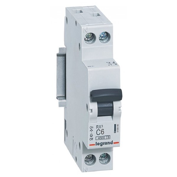 Siguranta automata 1P+N 6A 4.5kA curba C Legrand 419946