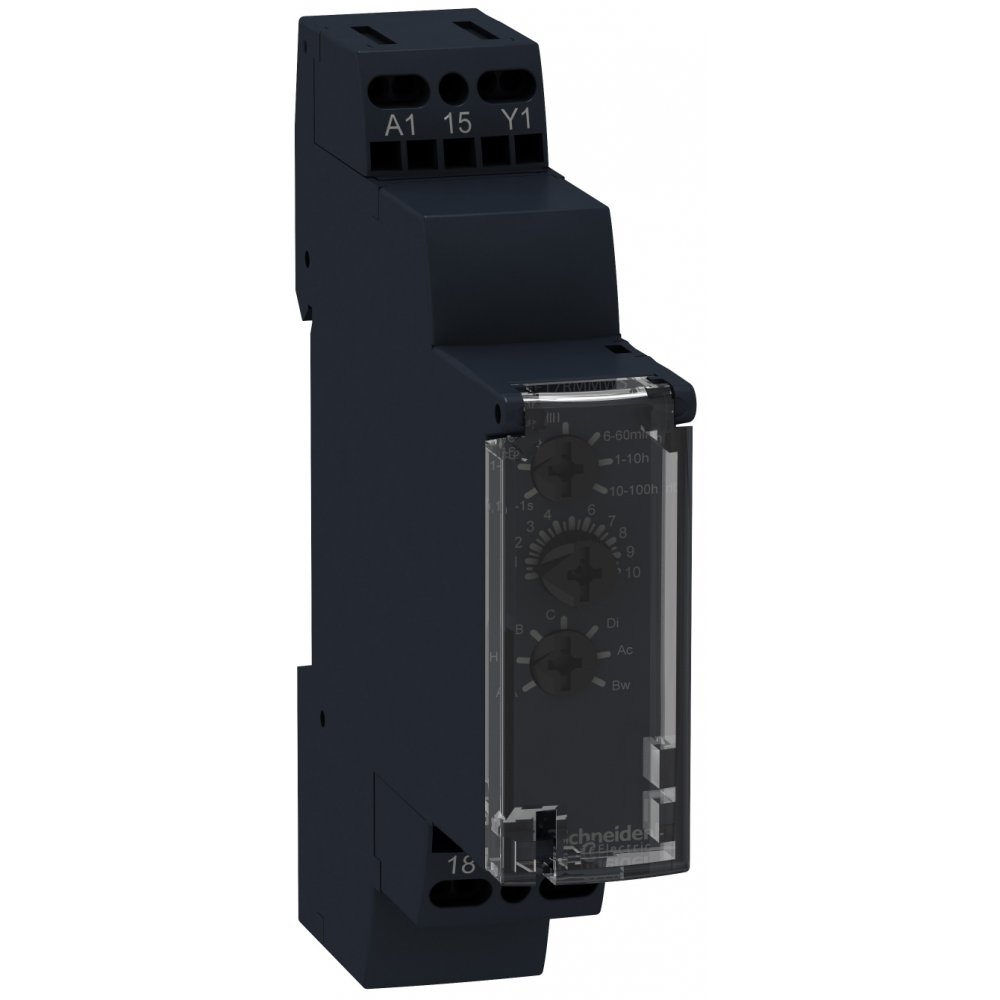 Releu de temporizare 10 Functii 8A, 1CO, 0.1s..100h 12...240V AC DCSchneider RE17RMMW