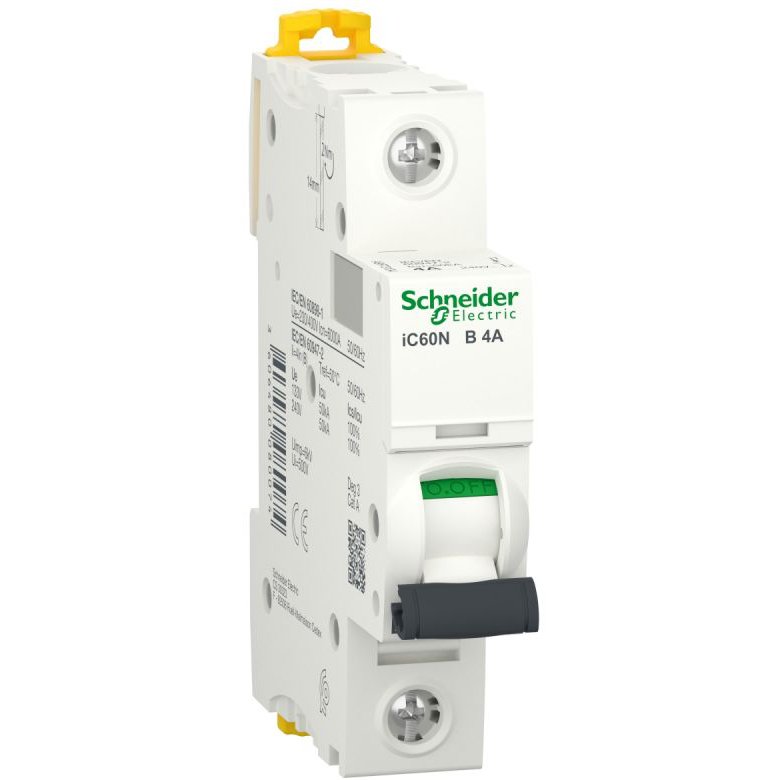 Siguranta automata Acti9 Ic60N 1P, 4A, curba B, 6kA, Schneider A9F73104