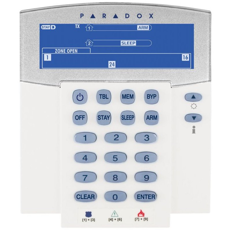 Tastatura wireless LCD Paradox K38 32 zone