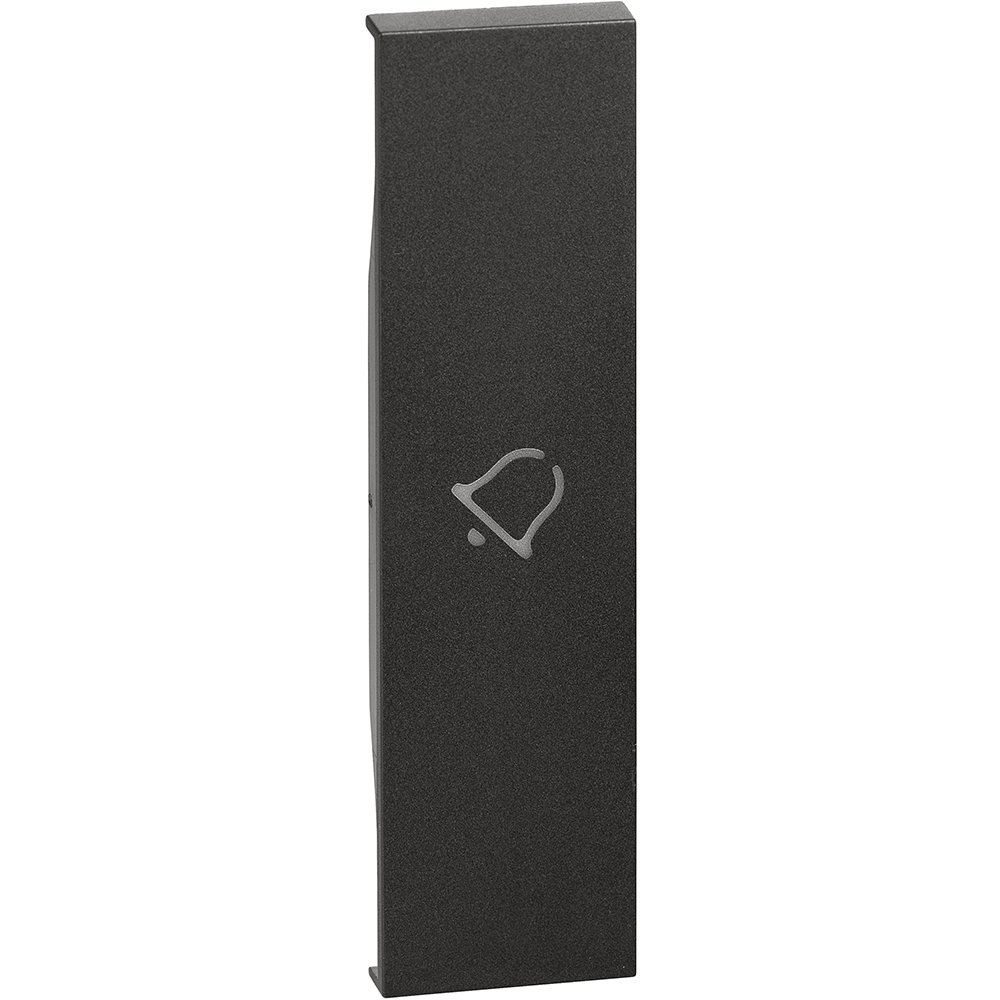 Tasta iluminabila 1 modul simbol sonerie Bticino Living Now KG01D, negru