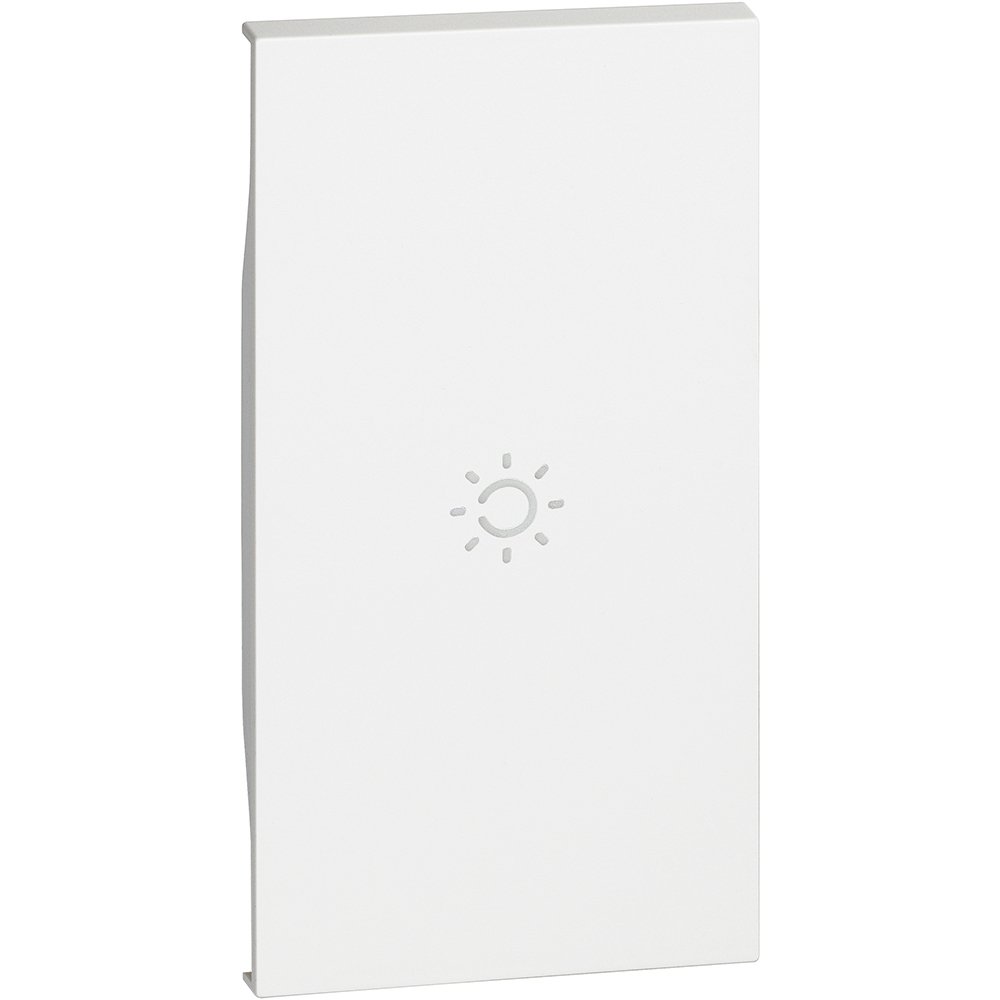 Tasta iluminabila simbol lumina 2 module pentru intrerupatoare Bticino Living Now KW01M2A, alb