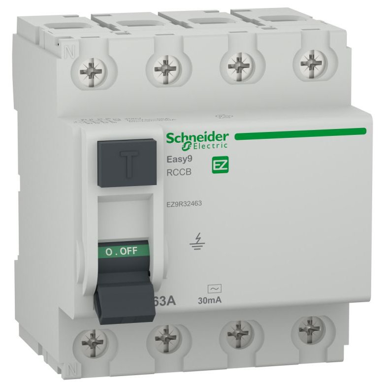 Intrerupator diferential RCCB Easy9 4P 63A/30mA tip AC Schneider EZ9R32463