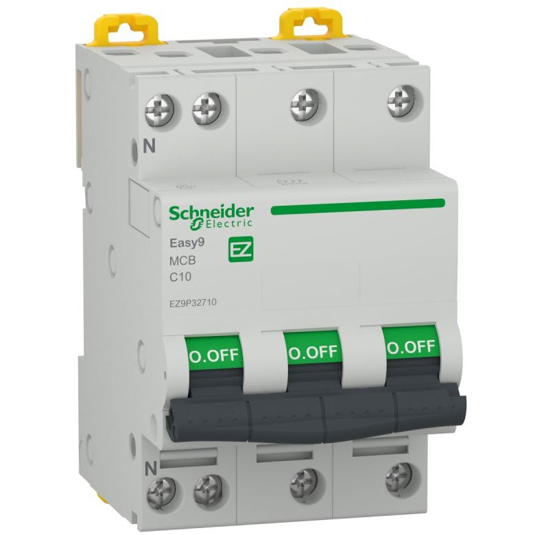 Siguranta automata Easy9 3P+N 10A curba C Schneider EZ9P32710