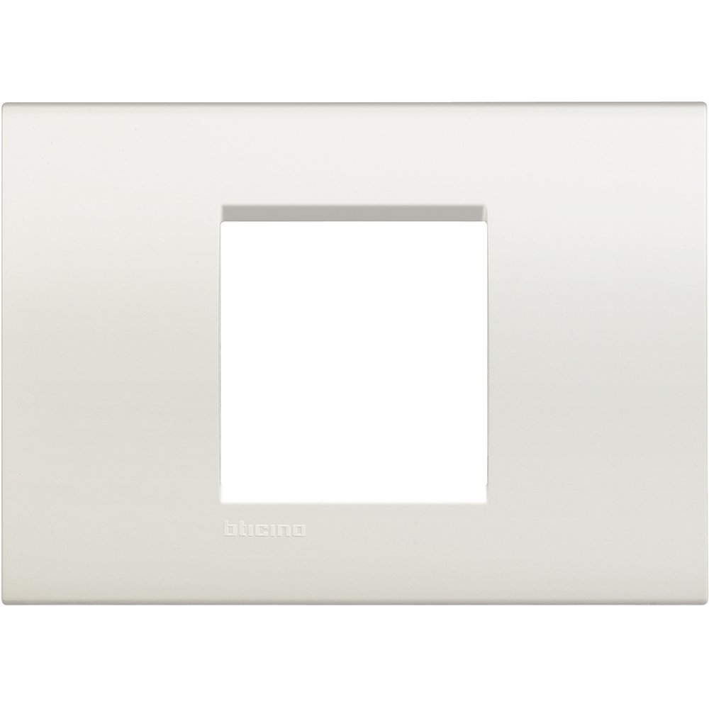 Placa ornament 2 module centrata Bticino Living Light LNA4819BI