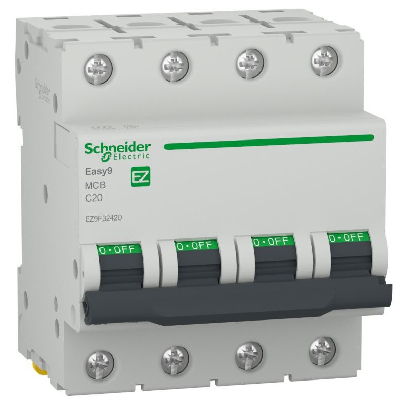 Siguranta automata Easy9 4P 20A 4500A curba C Schneider EZ9F32420