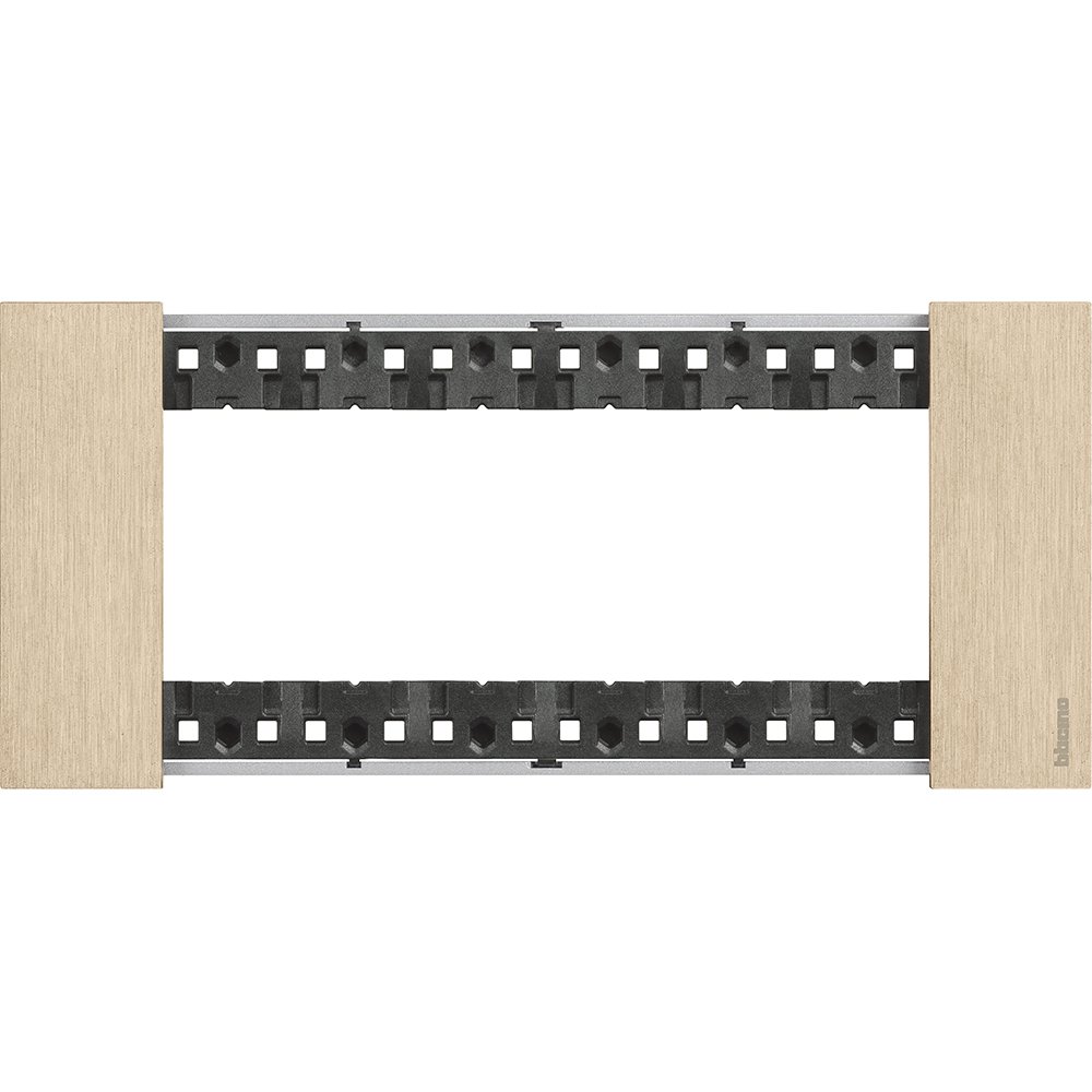 Rama ornament 6 module Bticino Living Now KA4806ZW, auriu