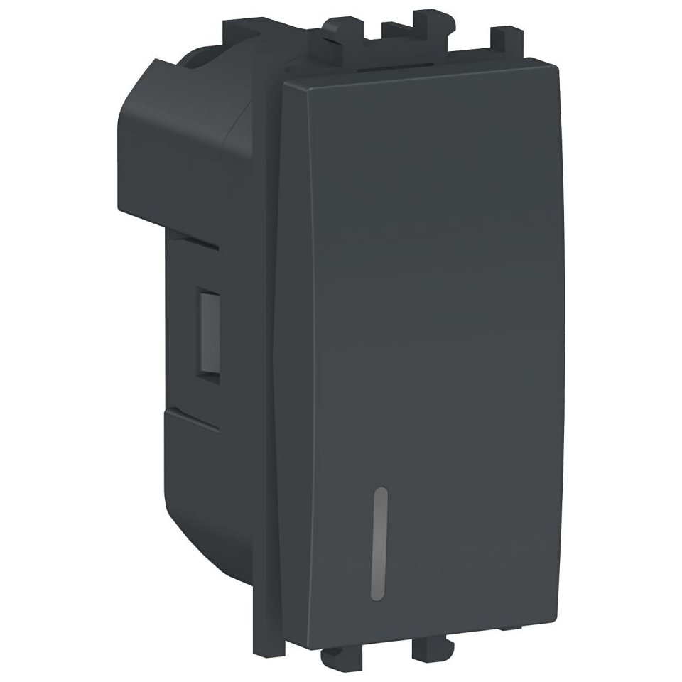 Intrerupator simplu indicator luminos, 1M Schneider Easy Styl LMR1401003, negru