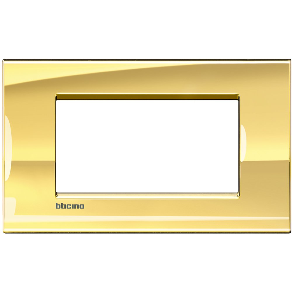 Rama ornament 4 module Bticino Living Light LNA4804OA, auriu