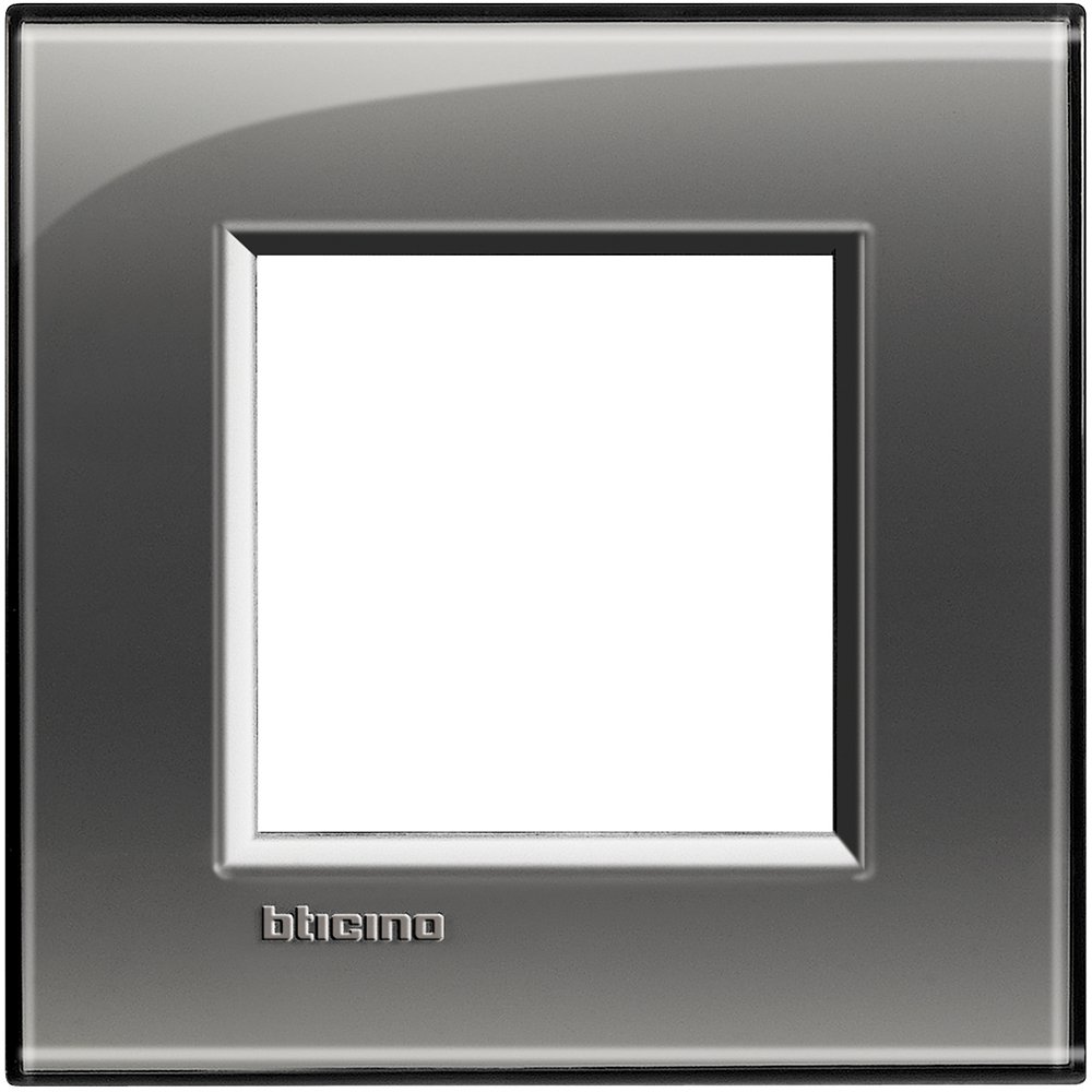 Rama ornament 2 module Bticino Living Light LNA4802KF, cenusiu