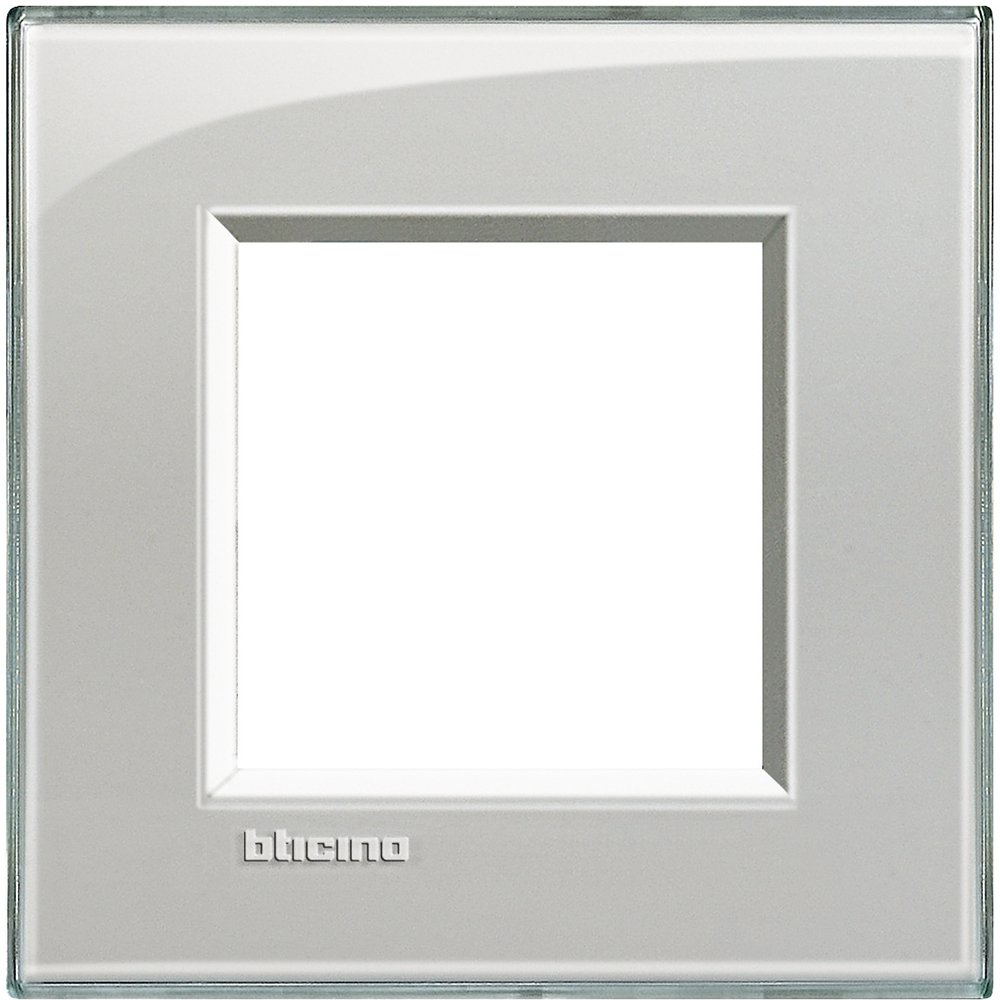 Rama ornament 2 module Bticino Living Light LNA4802KG, gri gheata