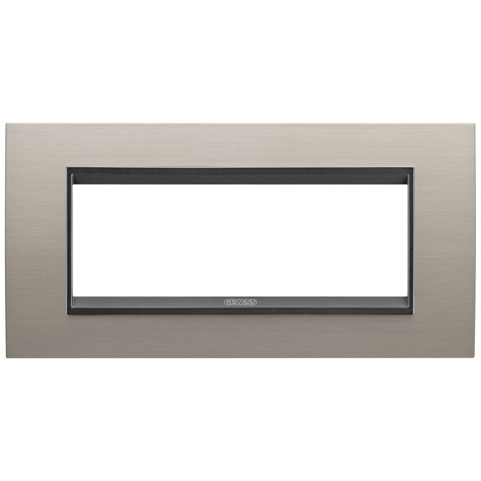 Rama ornament metal 6 module Gewiss Chorus Lux GW16206WS, aluminiu lavy