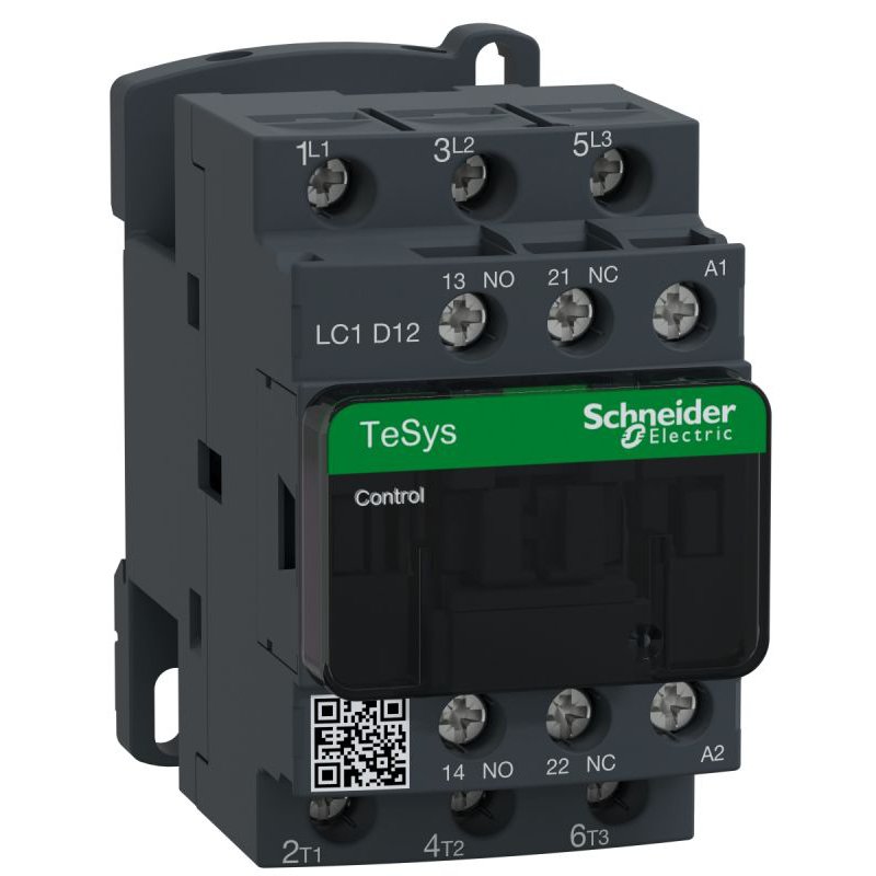 Contactor TeSys D 3P 12A AC-3 440V - aux 1NO+1NC, bobina 230V 50Hz Schneider LC1D12P5