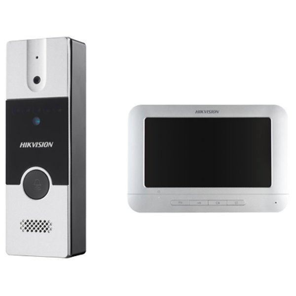 Kit videointerfon Hikvision DS-KIS202T, montaj pe 4 fire