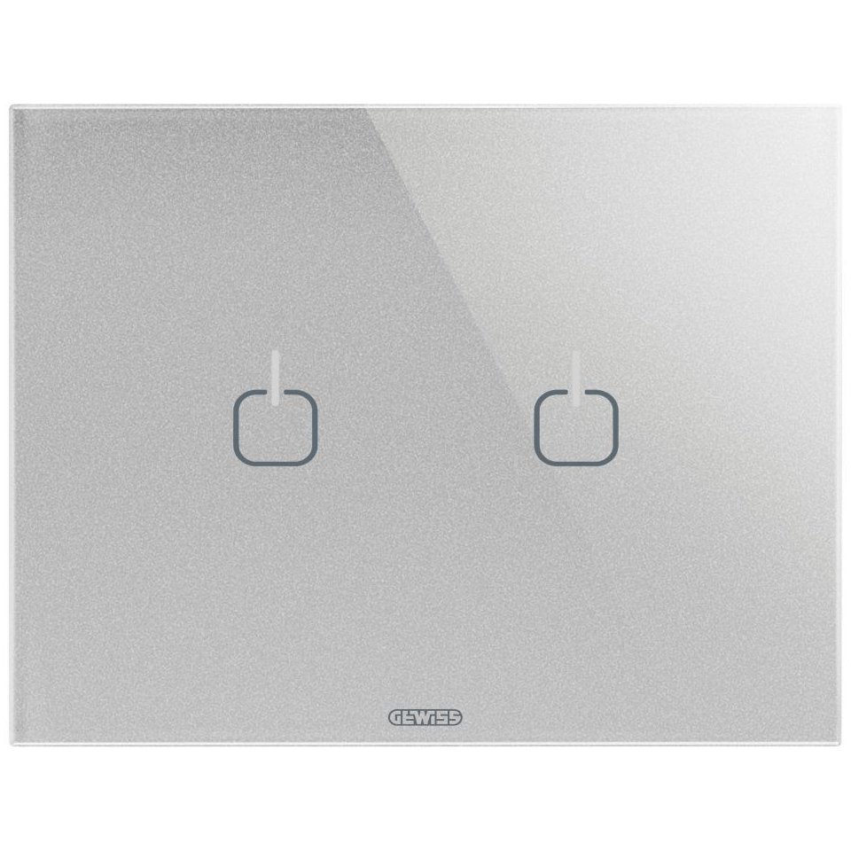 Rama ornament 3 module 2 simboluri Gewiss Chorus Ice Touch GW16952CT, titan