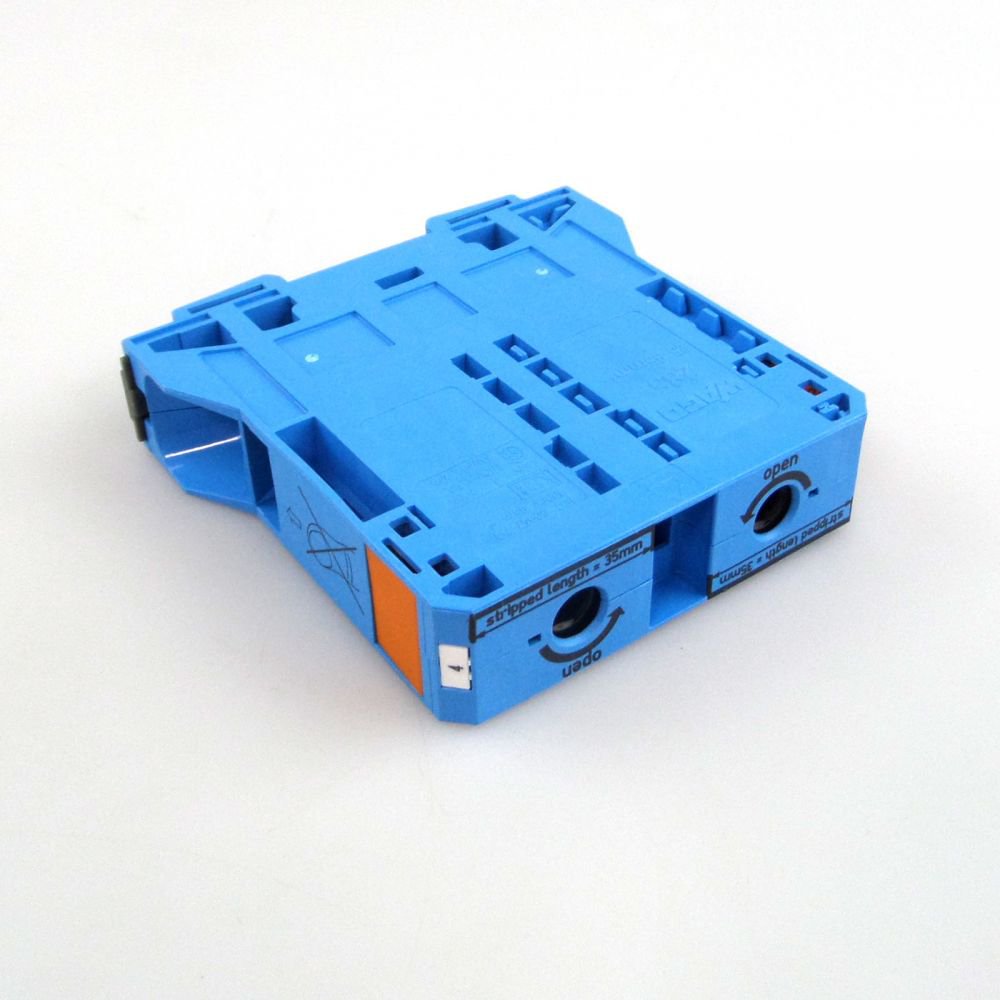Clema Power Cage pe sina DIN conductor 25.....95 mm Wago 285-194, albastru