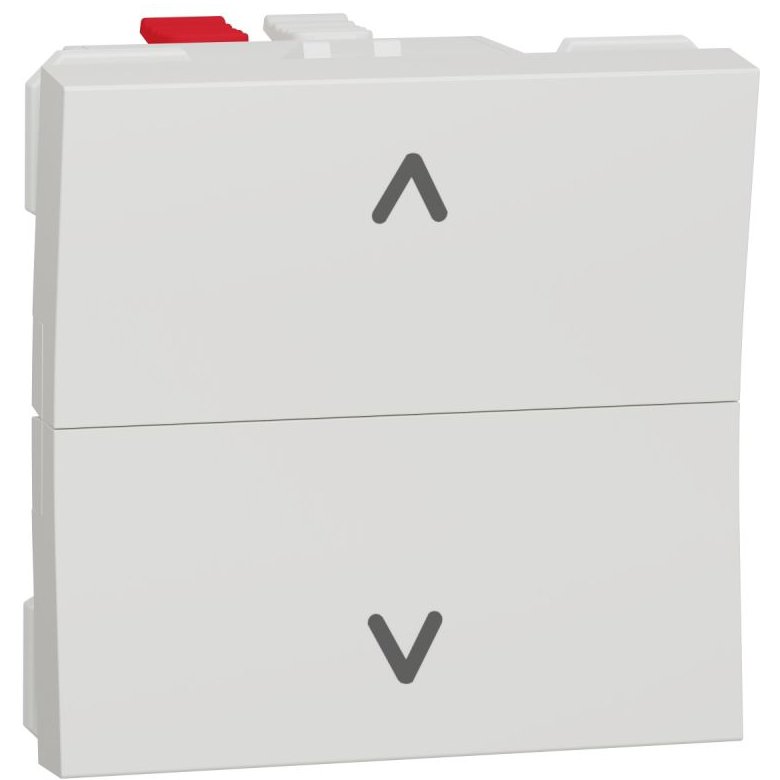 Intrerupator cu revenire jaluzele 6A 2 module Schneider Noua Unica NU320718, alb