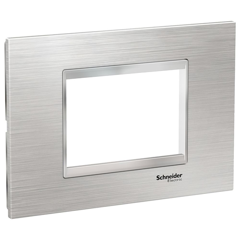 Rama inox 3 module Schneider Easy Styl LMR7763038, argintiu/crom