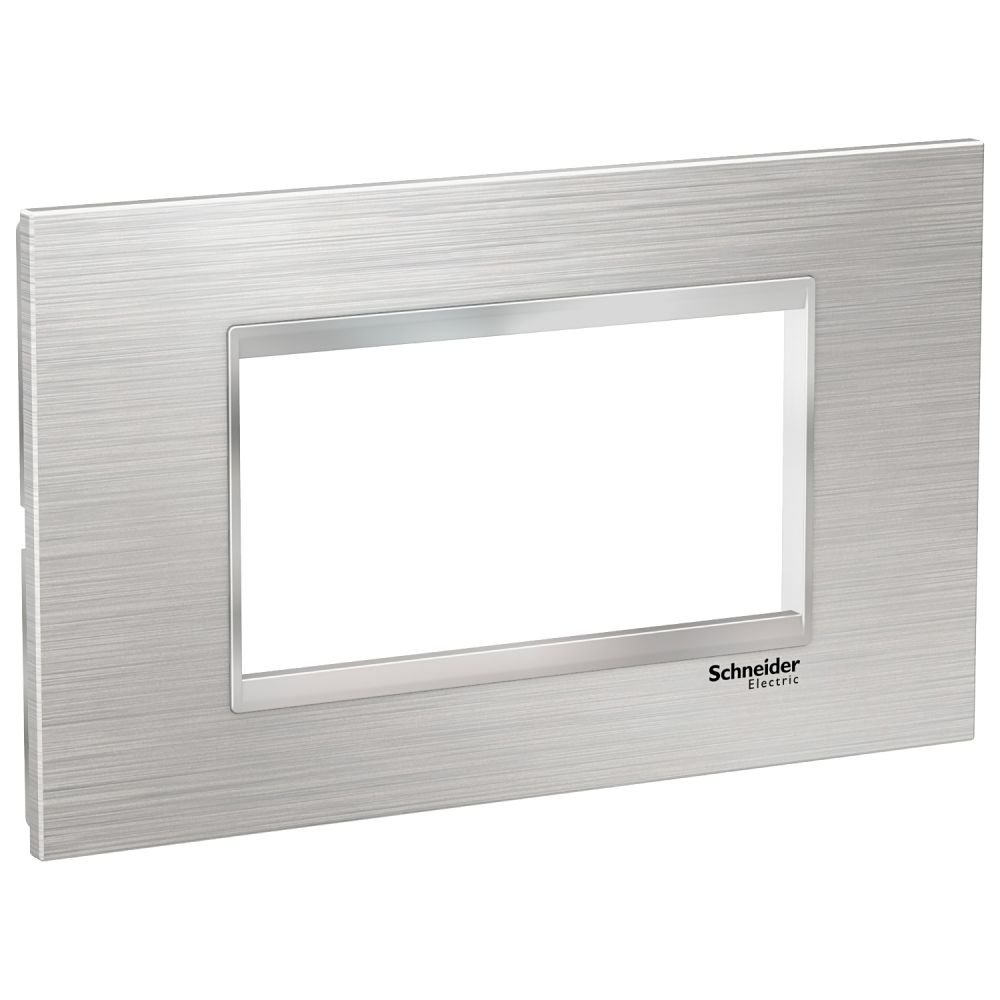 Rama inox 4 module Schneider Easy Styl LMR7664038, argintiu/crom