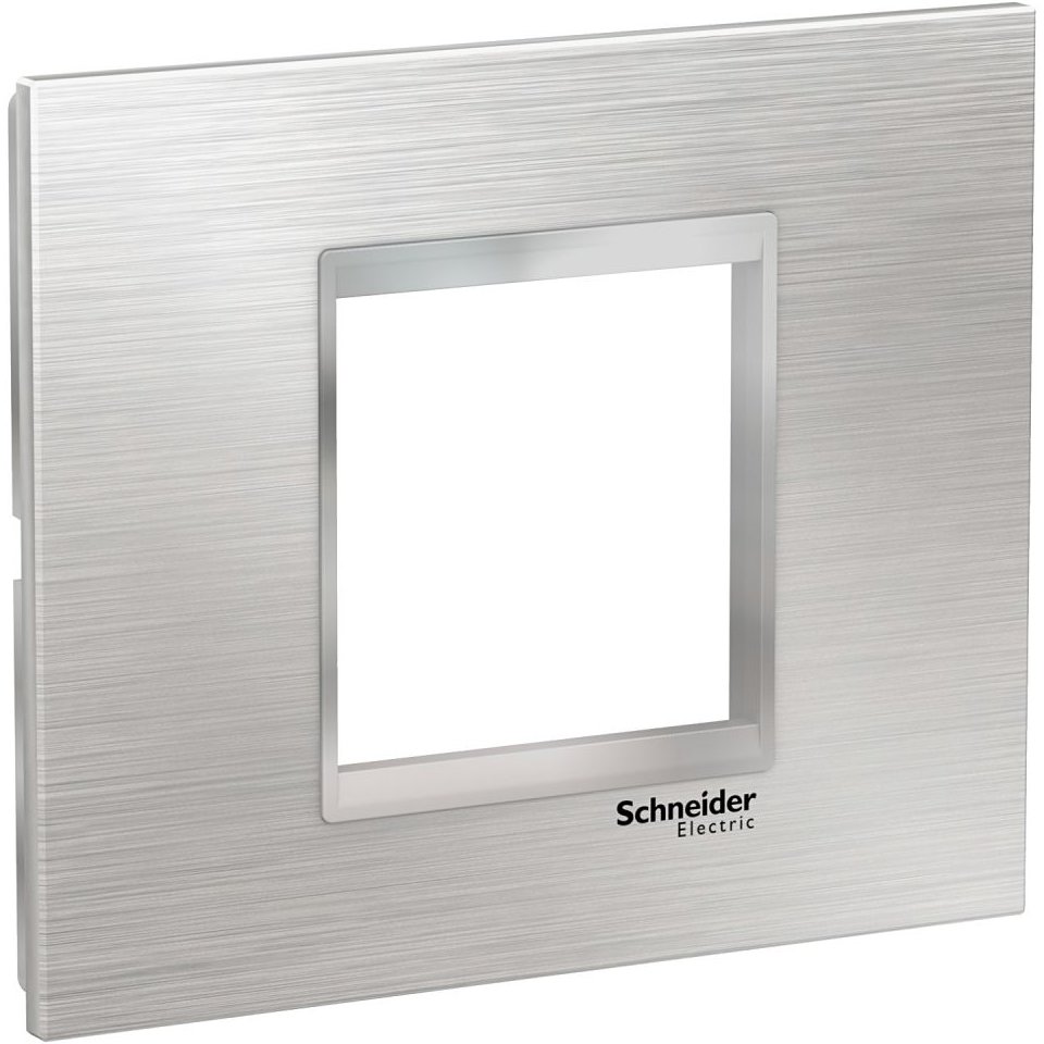 Rama inox 2 module Schneider Easy Styl LMR7762038, argintiu/crom
