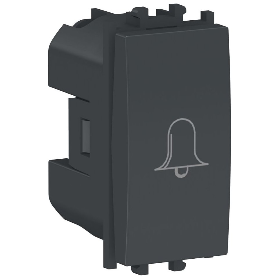 Intrerupator cu revenire,simbol sonerie 1 modul Schneider Easy Styl LMR0130003, negru