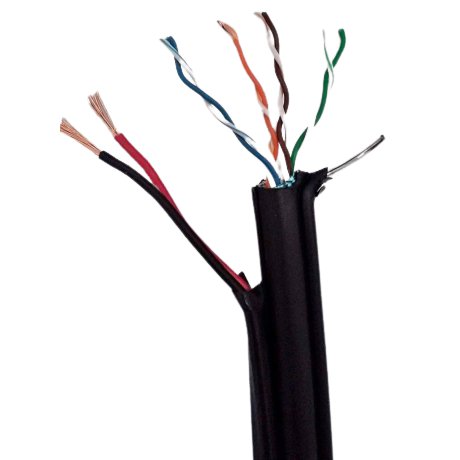 Cablu FTP cat.5e Cupru + Sufa + 2 fire x 0,75 mm CCA multifilare de alimentare TED Wire Expert tambur 305m TED002600