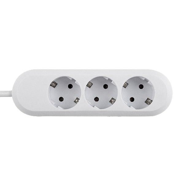 Prelungitor Bachmann SMART 3xCEE7/3, fara intrerupator, lungime cablu 5m, H05VV-F 3G1.5, alb, nedemontabil 387.272R