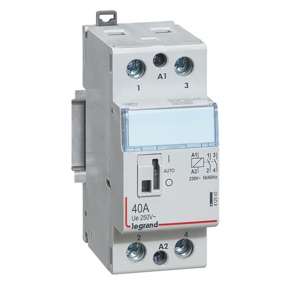 Contactor pe sina DIN CT 230V 2NO 40A cu maneta Legrand 412545