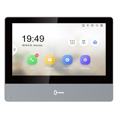 Videointerfon color Hikvision DS-KH8350-WTE1/EU, Wi-Fi, 128 MB, post interior