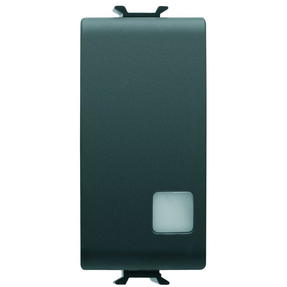Intrerupator cu revenire+led 1 modul Gewiss Chorus GW12133, negru satin