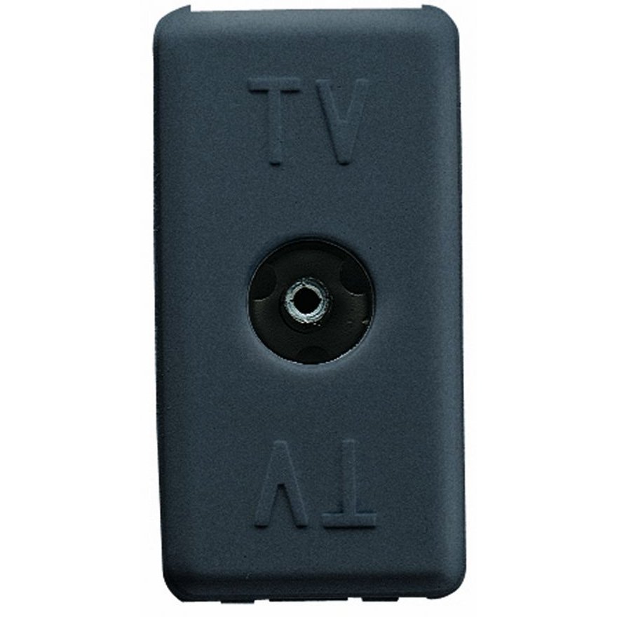 Priza tv de trecere 1 modul Gewiss System GW21229, negru
